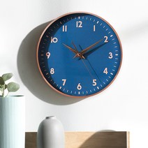 HC 메탈 로즈골드 무소음 인테리어 벽걸이시계 대형 280 x 45 mm, 청그레이