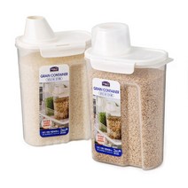 락앤락 도어포켓 냉장고용 잡곡통 2p, 화이트