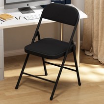 가팡 철제 접이식 의자 패브릭, 블랙 5607, 1개