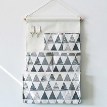 알럽홈 벽걸이 패브릭 수납함, 삼각형