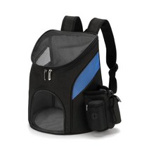 파스텔펫 강아지 모던 린넨 이동 가방, 블랙블루