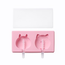 유앤미 실리콘 수제 아이스크림 몰드 BG005 고양이, 핑크, 1개