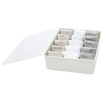 블럭마트 플라스틱 속옷 양말정리함 15칸 화이트, 1개