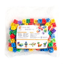 민화샵 멀티 연결 큐브 블록 100p, 혼합색상