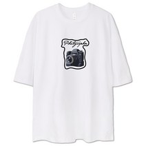 벤힛 포토그래퍼 오버핏 빅사이즈 반팔 티셔츠