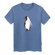 진마니아 펭귄 라운드 남녀공용 빅사이즈 반팔티 TS-337