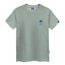 진마니아 야자수 라운드 남녀공용 빅사이즈 반팔티 TS-217