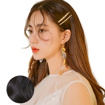 가발나라 여자 레이어드 롤링펌 U자형 오픈반가발 + 엑스트라피스 2p + 가발빗 + 꼬리빗 + 악어핀, 내츄럴블랙, 1세트
