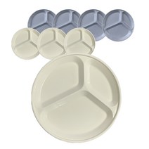 라로 나눔접시 대, 아이보리,그레이, 8개