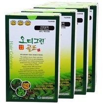 오디그린 골드 수 샴푸타입 새치 염모제, 진한갈색, 4개
