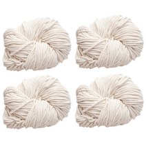 미소털실 마크라메 90합 뜨개실 4p, 00 무지, 4개