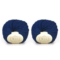 트와이즈 뜨개 털실 100g x 2p, 408 네이비