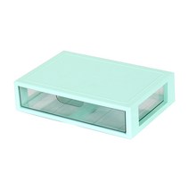 하라데코 와이드 멀티 책상 정리함 1단, 민트, 1개