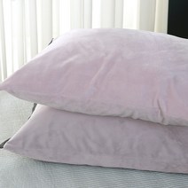 지베딩 소프 극세사 베개커버 2p + 베개솜 2p, 핑크