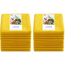 쓱싹 만능 극세사 주방행주 옐로우, 18개
