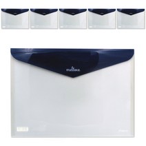 비팬시 멜로우 봉투화일 가로형 A4, 블루, 6개