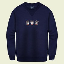 진마니아 고양이 세마리 루즈핏 빅사이즈 맨투맨 TL-355