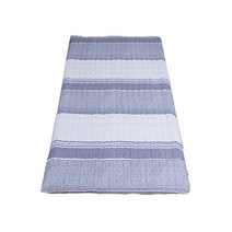 편백아트 3D 에어매쉬 모달 분리형 양면커버 누빔매트, 모던블루 + 브라운