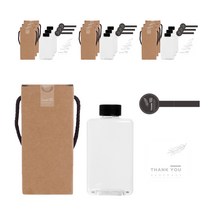 통통납작 공병 300ml + 일반캡 검정 + 전용박스 통통 300-1C + 스티커 LB11M + 봉인스티커 LB1128 + 박스 봉인스티커 LB11S, 10세트