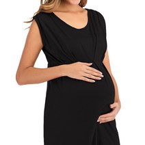 올나인 민소매 임산부 원피스