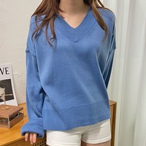 제이에이치스타일 여성용 데일리 브이넥 니트 ITROK202