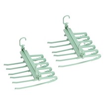 마켓감성 아이디어 바지걸이, 그린, 2개