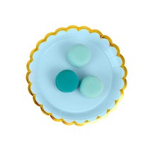 파티 테이블 식기 10p 세트 골드라인 블루, 10개입, 1개