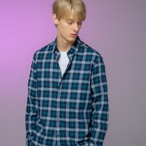 TNGT 남성용 레귤러핏 체크 셔츠 TGSH0D102E2