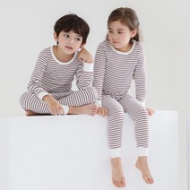 미니케이 아동용 선염 화이트버건디 30수 후라이스 실내복 상하세트
