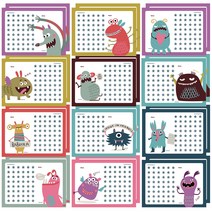 디자인아지트 해피몬스터 칭찬스티커판 12종 세트, 혼합색상, 2세트