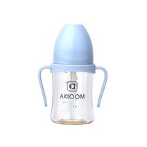 아키움 2세대 프리미엄 PPSU 빨대컵 200ml, 블루, 1개