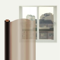 해담 무접착 DIY 창문 단열 시트지 폭 45cm + 헤라 밀대 세트, 투명 네추럴브라운