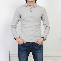 더마인드 남성용 HT 소매테잎 카라 긴팔 티셔츠