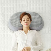 리브맘 3D 메모리폼 경추 낮은베개 2p, 그레이, 1개