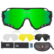 커샤크 스포츠 고글 자외선차단 도수클립 렌즈 교체형 QE44, Black Green