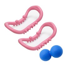 멀티 요가링 2p + 땅콩 마사지볼 랜덤발송 세트, 핑크
