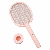 주파집 충전식 전자모기채, 핑크