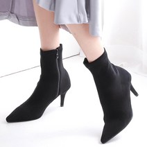 멜팅나인 여성용 스틸레토힐 세무 앵클부츠 BT319