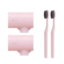 클린디 T-DRYER 칫솔살균 건조기 2p + 친환경 칫솔 2p세트 CL-401, 칫솔살균건조기 핑크2+친환경칫솔 핑크2