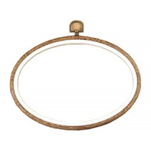 프랑스자수 나무결 고무 수틀 타원형 19.5 x 28 cm, 혼합색상, 1개