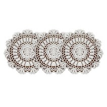 마켓감성 레이스 코튼 뜨개질 플레이팅 테이블매트 3p, 화이트, 40cm