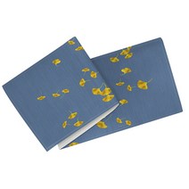 알럽홈 린넨 단색 꽃나무 테이블러너, 네이비은행잎, 32 x 160 cm