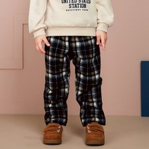 월튼키즈 아동용 내츄럴 체크 본딩 팬츠