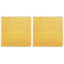 토탈매트 대형 퍼즐 층간소음방지 운동 고경도 매트 2p, 우드