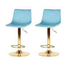도리퍼니처 블라썸 골드 바텐 의자 2p, 블루