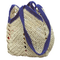 아이한코 라탄 사각 에코백 코바늘 가방뜨기 DIY 패키지, 1세트, 019 코발트블루