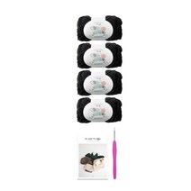 모스 스티치 네키 머플러 DIY 패키지 + 코바늘 랜덤발송, 1세트, 261 블랙