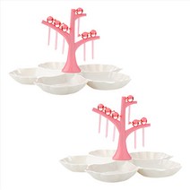 제이씨피 트리 플라워 멀티 트레이 핑크, 2개