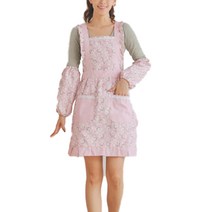 프릴 꽃무늬 앞치마, TYPE06, 1개