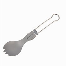 카페클럽 캠핑용 티타늄 접이식 숟가락 16cm, 1개
